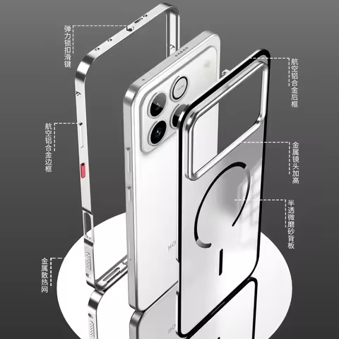 Magnetic Phone Case For Honor Win RT Aluminium Alloy Metal Frame Case For Huawei Honor Win Matte Cle