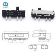 [NBI] 10Pcs 4 Pin Mini Slide Switch On-OFF 3Position Micro Slide Toggle Switch Miniature Horizontal 