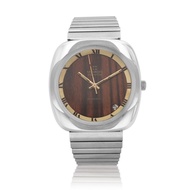 Zenith, Movado Classic, a stainless steel automatic wristwatch with date and wooden dial