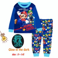 Cuddle Me 9-14 Years Old Kids Pyjamas / Glow in the Dark Children Sleepwear / Kids Pajamas Set