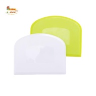 2 Pieces Dough Scraper Bowl Scraper Food-Safe Plastic Dough Cutter Flexible Plastic Scraper Practica
