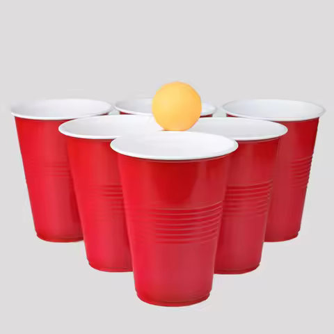50pcs 16oz red disposable plastic cup beer cup ping pong cup party cup