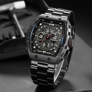 Evans Jayden 9554 Jam Tangan Chronograph Pria Black Stainless Steel