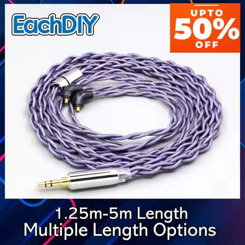 Type2 Litz 7N OCC 140 Cores Earphone Cable For Etymotic ER4SR ER4XR ER3XR ER3SE ER2XR ER2SE 1.8mm He