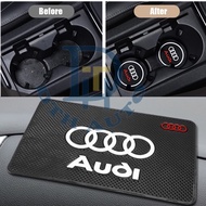 [Quality Upgrate] AUDI Car Anti-Slip Dashboard Mat Water Cup Holder Pad Car Styling Accessories For 