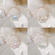 Summer beach style ceramic seashell star bracelet, super pretty summer beach bracelet for women brac