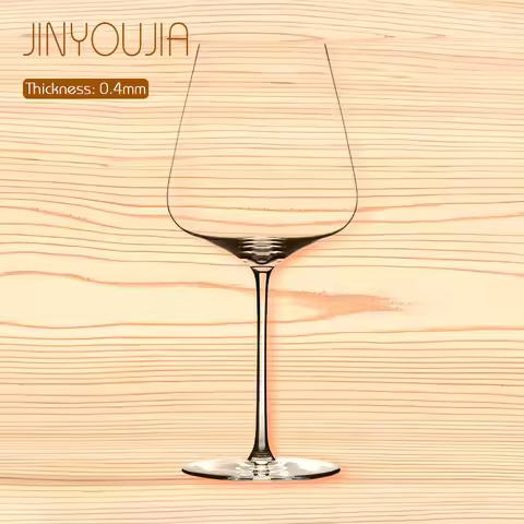 JINYOUJIA 0.4mm Paper Thin Handmade Crystal Bordeaux 765ml Red Wineglass Perfect Flawless Goblet Zal