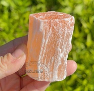 Selenite สีส้มแถบพีชดิบ