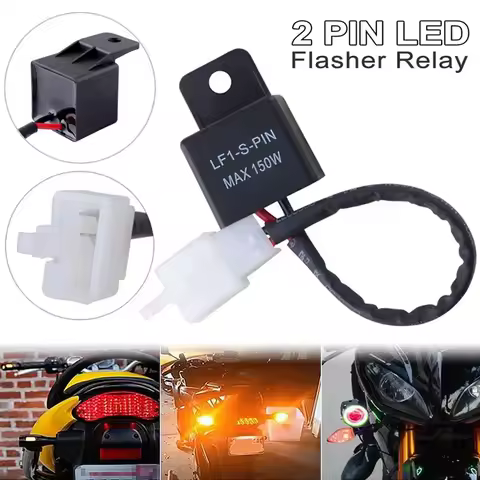 Motorcycle Motor Turn Signal Bulb Hyper Flash for Honda Kawasaki Suzuki Yamaha 12A 2Pin Electronic L