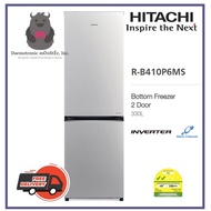 Hitachi R-B410P6MS 2 Door Bottom Freezer Fridge 330L