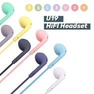 Handsfree Headset Stereo Macaron U19 Earphone Super bass Macaron RT