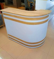 SHOP NBL เคาน์เตอร์โค้งประชาสัมพันธ์ 150 Cm // MODEL : C-9009 ดีไซน์สวยหรู สไตล์เกาหลี 2 ลิ้นชัก สิน