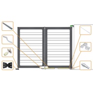 Adjustable design Heavy Duty BI-FOLDING SWING GATE WING GATE HARDWARE BI-FOLDING SWING GATE HARDWARE