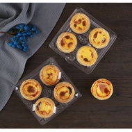 Set of 100 Plastic boxes for Egg Tarts, dumplings, cupcakes, 2 pieces, 4 pieces FJ311, FJ310