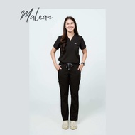 🌟Malean Scrubs ชุดสครับ เสื้อพร้อมกางเกง ✅ ปักชื่อหน้าอกให้ฟรี 🌟ดีไซน์ USA ผ้า Flexy spandex บางเบา 