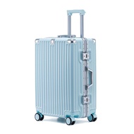 【FJ】多功能28吋鋁框防爆行李箱KA28(USB延伸充電孔方便充電)/ 薄荷藍