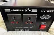 家居或工程 SUPER CT-1000 特別款 帶有雙大面版 電源轉換器 220V轉110V