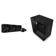 NZXT Kraken 360 - RL-KN360-B1 360mm AIO CPU Liquid Cooler + NZXT H9 Flow Dual-Chamber ATX Mid-Tower