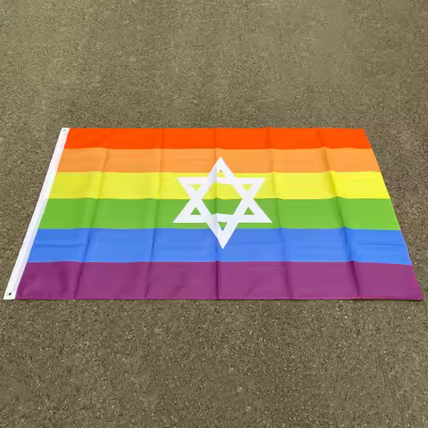 aerxemrbrae Custom Flag And Banners 90x150cm Israel Gay Pride LGBT rainbow flag