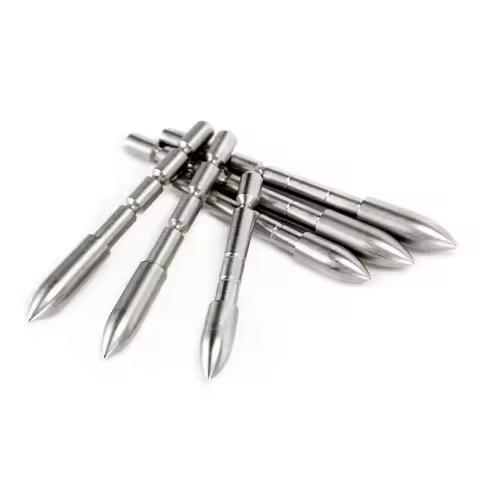 12pcs 70 80 90 100 110 120 Grain Stainless Steel Bullet Point Tip For ID 4.2 mm carbon Arrow Shaft A