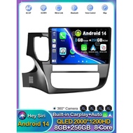 Android14 Carplay Auto Car Radio For Mitsubishi Outlander 3 GF0W GG0W 2012 2013 2014 - 2020 Multimed
