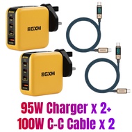 GXM 95W Ultra Fast Charge Adapter GaN Laptop MacBook 65W 100W Wall Charger Super Fast Charging 2.0 M