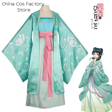 Anime The Apothecary Diaries Maomao Cosplay Costume Mao Mao Hanfu Uniform Outfits Halloween Carnival