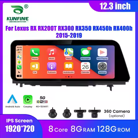 Android Car Stereo Radio For Lexus RX RX200T RX300 RX350 RX450h RX400h 15-19 GPS Navigation Multimed