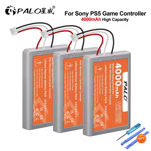 DualSense PS5 Battery PALO High Capacity 4000mAh Rechargeable Battery for Sony PS5 Playstation 5 LIP