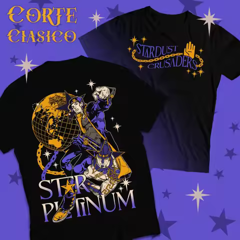 Jotaro Kujo-JoJo's Bizarre T-shirt JoJo's Bizarre Adventure Anime Shirt All Size