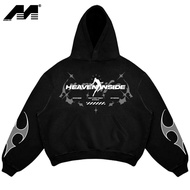 MORELIFE | OVERSIZE BOXY HOODIE | HEAVEN HEAVEN HEAVEN