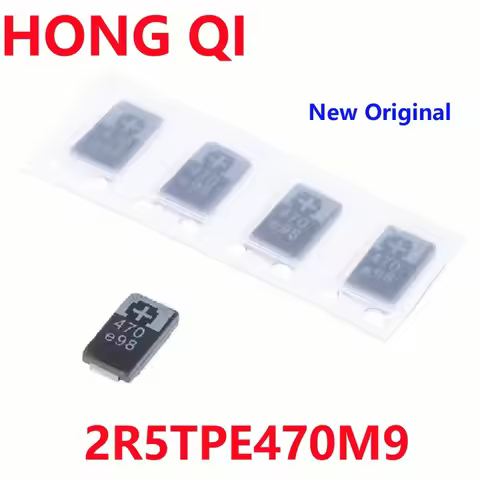 50PCS 2R5TPE470M9 M7 MC MF MI 470 2.5V 470UF SMD Tantalum Capacitor Polymer tantalum capacitor 470UF