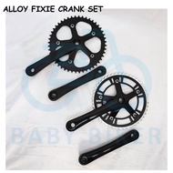Set Engkol Aloi Basikal Fixie (46T/48T)/ Bicycle Alloy Crank Set (46T/48T)