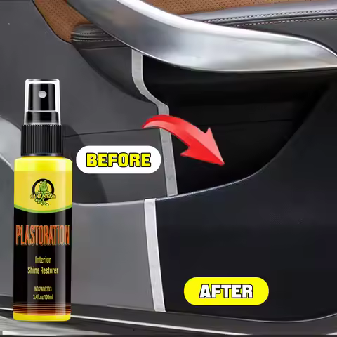 Car Plastic & Leather Restorer Return New Black More gloss Prevent Interior Oxidation Long-lasting C