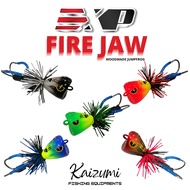 EXP Fire Jaw Jump Frog Snakehead Fishing Lure Woodmade Kaizumi