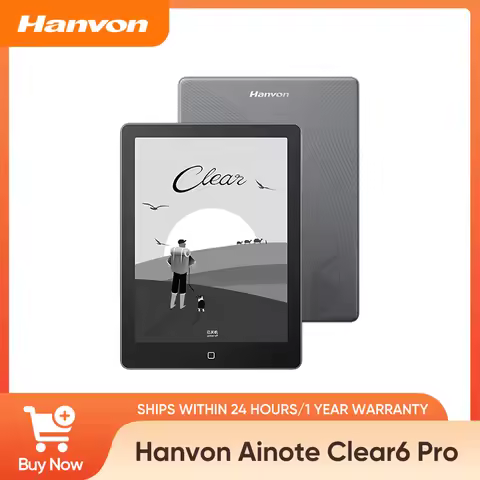 Hanvon Clear6 Pro | 6-inch E Ink E-Reader with Smart Features for Learning and Productivity