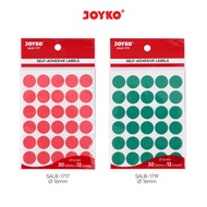 Self Adhesive Labels Joyko 16mm Round Dot Sticker Labels SALB Color/s