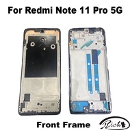 6.67" For Xiaomi Redmi Note 11 Pro 5G LCD Frame Front Housing Middle Frame Bezel Plate Repair Parts Global Version