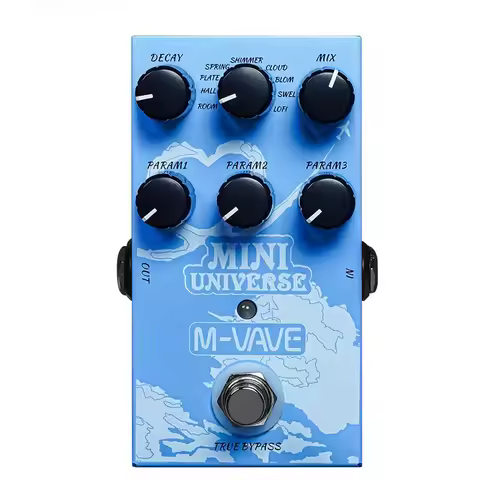 M-VAVE Mini Universe Guitar Effect Electric Guitar Digital Reverb Effects Pedal True Bypass Design M