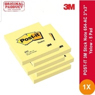 3M Post It Medium 654 Yellow