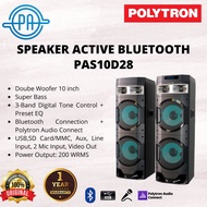 PROMO NEW SPEAKER AKTIF POLYTRON PAS 10D28 PAS10D28 PAS-10D28 (RADIO FM + KAROKE)