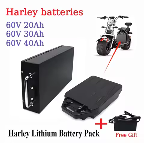 HarleyBattery%100 60V 20Ah 30Ah 40Ah Electric Motorcycle 18650 Lithium Battery Suitable For CityCoco