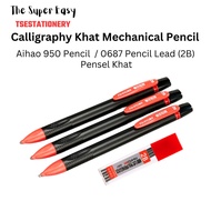 AiHao 950 2B Mechanical Pencil Khat1.8mm Khat Pensel Jawi Calligraphy Pen Chisel Tip Pensel Khat