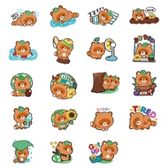 40pcs Cartoon Raccoon Stickers with Different Shapes Exquisite Cartoon Cute Animals with Diverse Styles and Colorful Colors Creative Decorative Stickers.Stationery Decoration Stickers Suitable  For Photo Albums Diaries Cups Laptops Mobile Phones