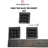 (12 PCS) KAKI TAS/ALAS TAS KOPER KARET 3X3