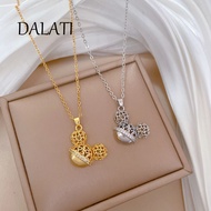 DALATI Titanium Steel Hollow Mouse Head Necklace