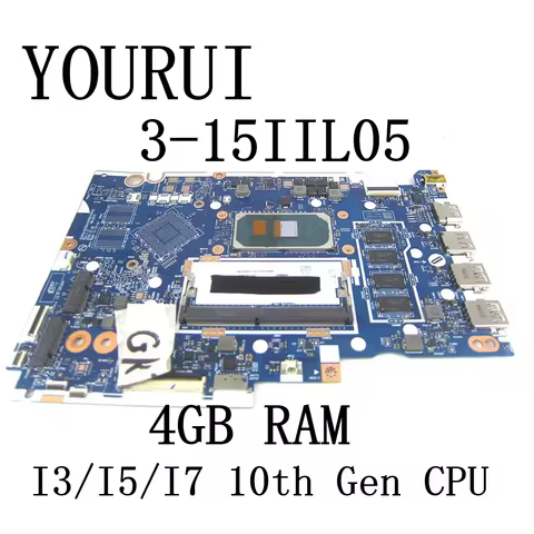 For Lenovo IDEAPAD 3-15IIL05 Laptop Motherboard With I3 I5 I7 10th Gen CPU and 4GB RAMGS454 GS554 GV