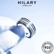 HILARY JEWELRY Korean Fashion 純銀戒指 For Perak Adjustable 925 Silver Sterling Perempuan Diamond Moissanite Ring Original Cincin Accessories Women R2062