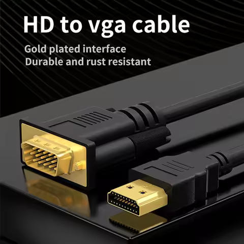1080P HDMI Compatible to VGA Cable Converter Adapter for Computer Laptop Projector Monitor PC TV Xbo