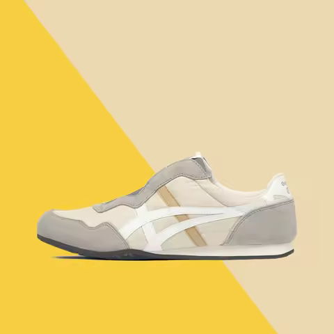 Onitsuka Tiger SERRANO SLIP-ON: Classic, Minimalist, Versatile Sneakers for Commuting—Unisex Beige/W